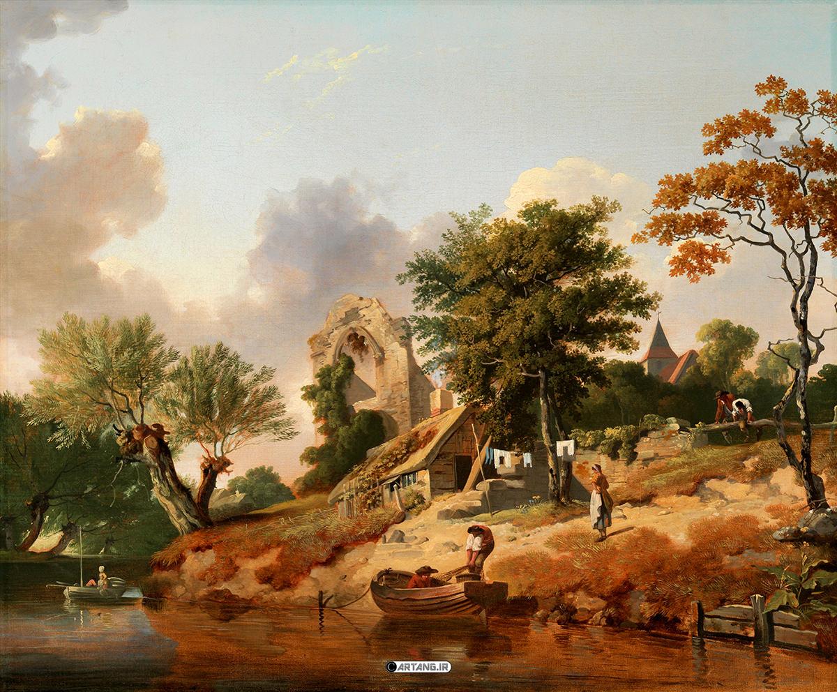 نقاشی از زندگی روستایی 1 زندگی روستایی