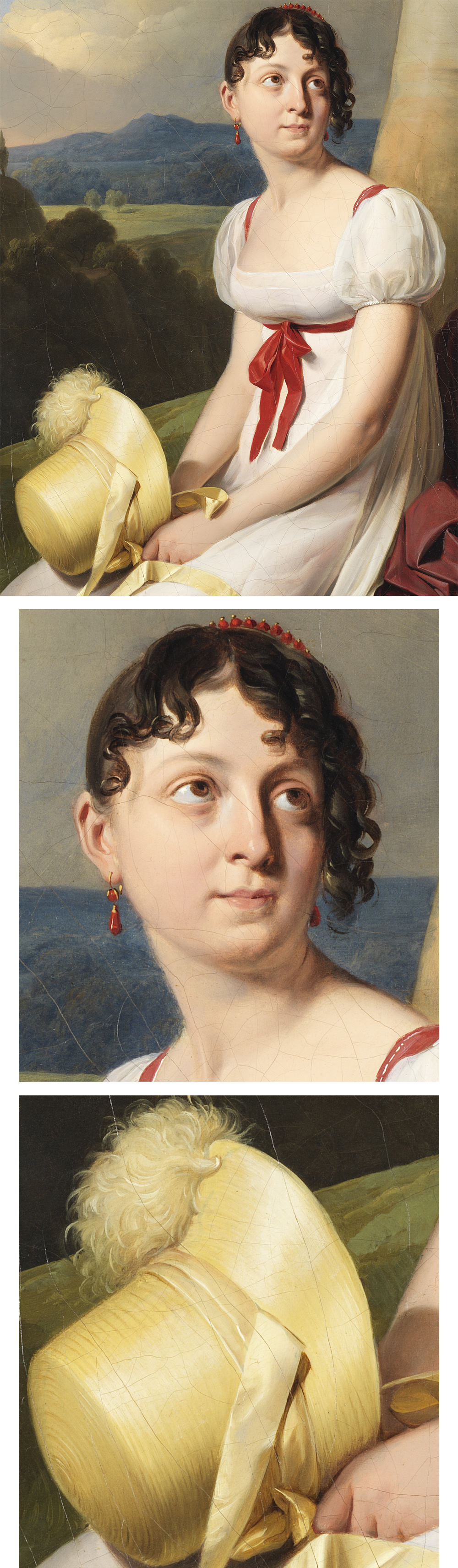 پرتره زن زیبای فرانسوی در طبیعت بکر بهاری 2 نقاشی زن