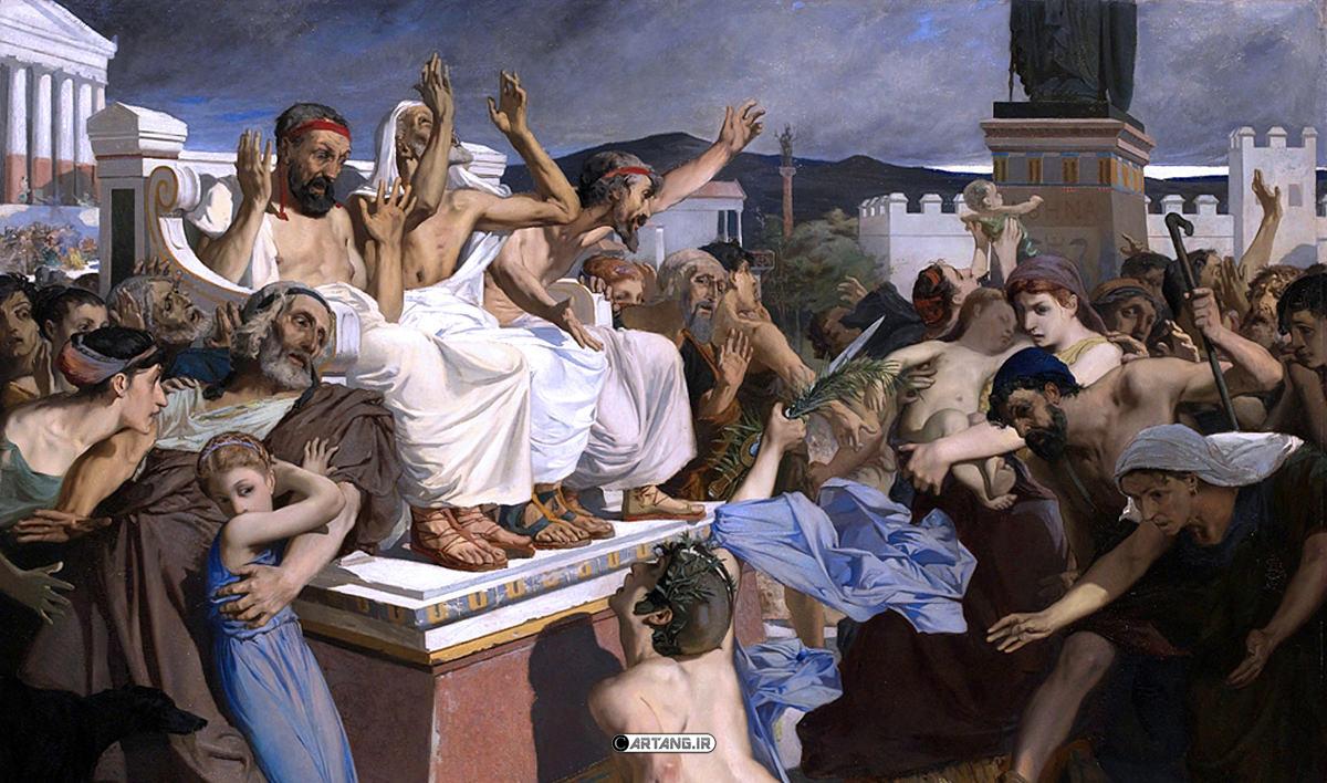 نقاشی سرباز یونانی بعد از نبرد ماراتن 1 سرباز یونانی