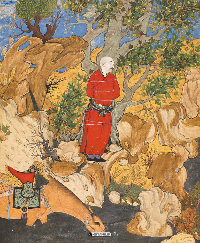 نقاشی دیو سپید و رستم در هفت خان