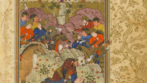 مینیاتور و شعر رزم رستم و سهراب