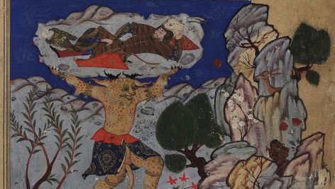 نقاشی اکوان دیو شاهنامه و رستم