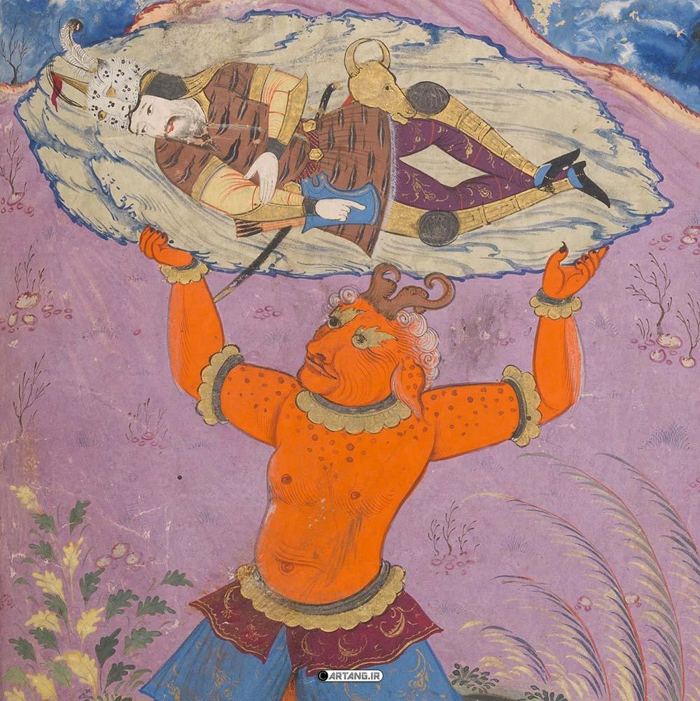 نقاشی اکوان دیو شاهنامه و رستم 3 نقاشی اکوان دیو شاهنامه و رستم