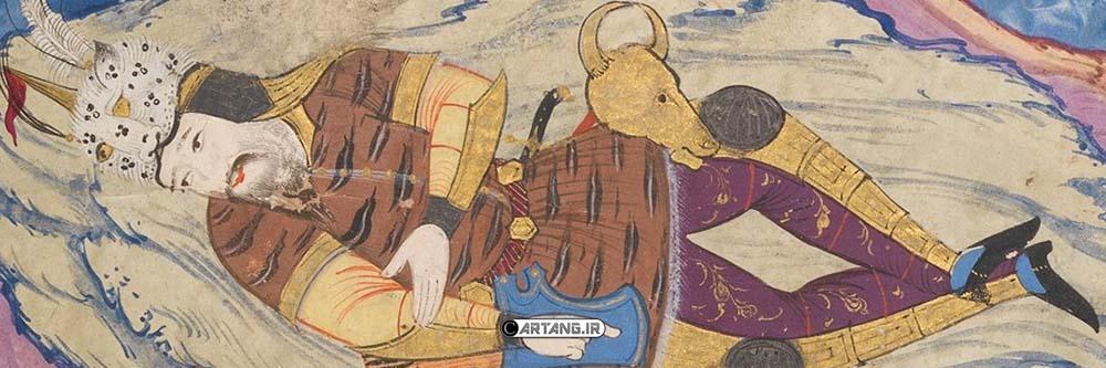 نقاشی اکوان دیو شاهنامه و رستم 4 نقاشی اکوان دیو شاهنامه و رستم