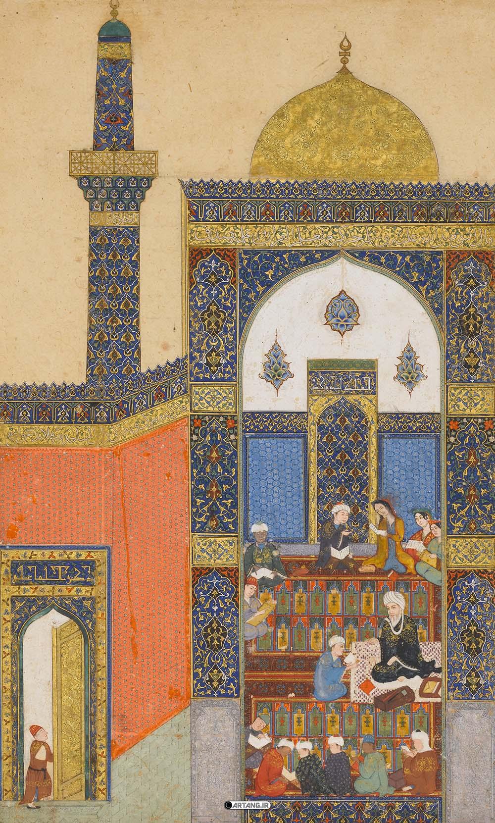 نقاشی لیلی و مجنون در مسجد