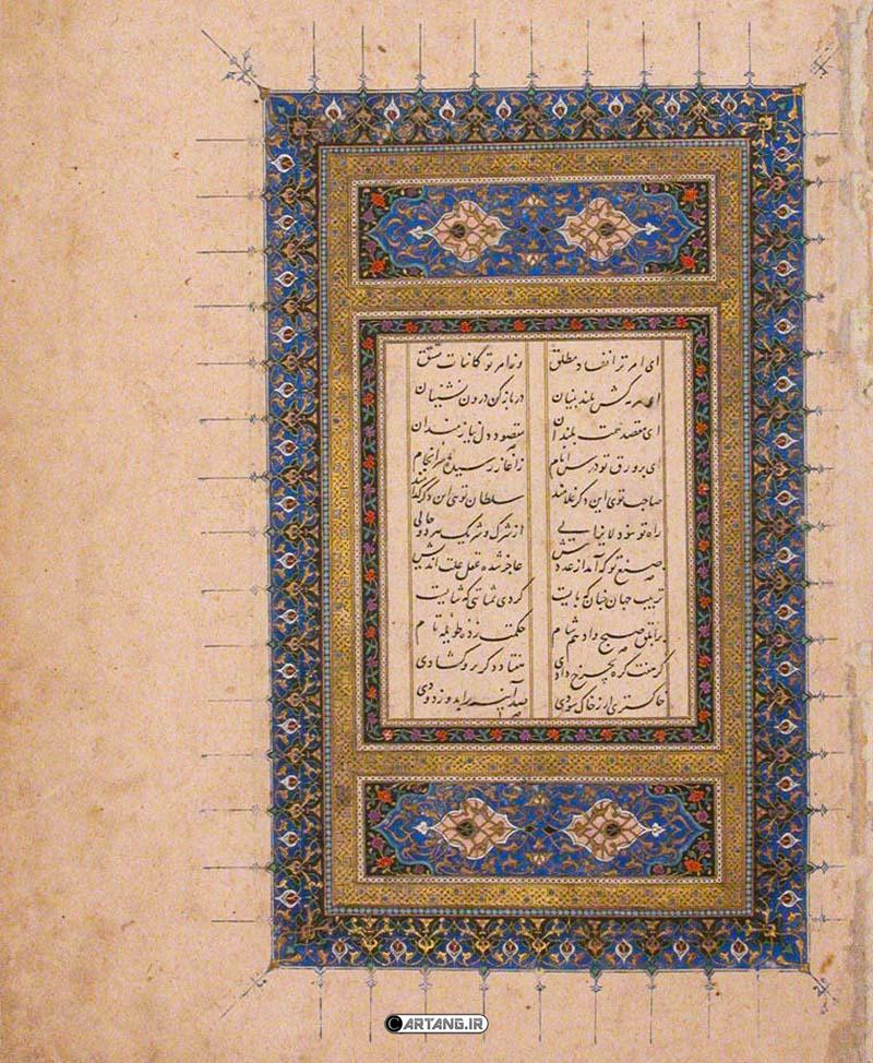 نقاشی دیدار مجنون با سلیم در بیابان