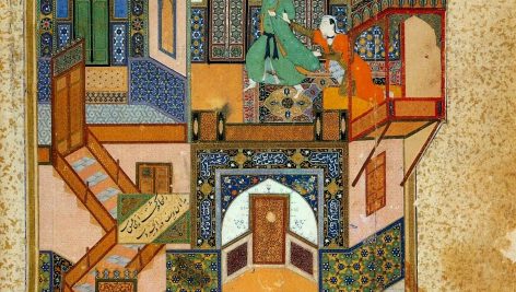 نگاره یوسف و زلیخا از بوستان سعدی اثر کمال الدین بهزاد