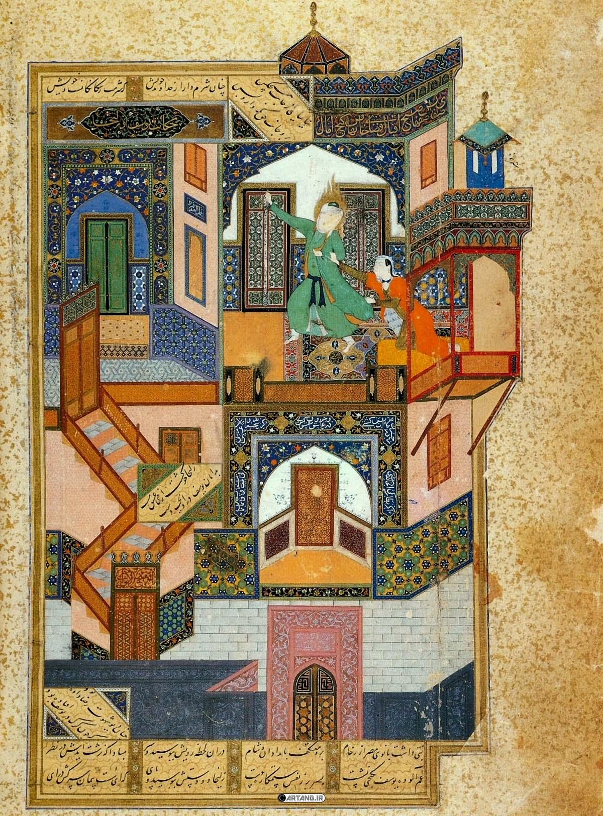 نگاره یوسف و زلیخا از بوستان سعدی 1 نگاره یوسف و زلیخا از بوستان سعدی اثر کمال الدین بهزاد