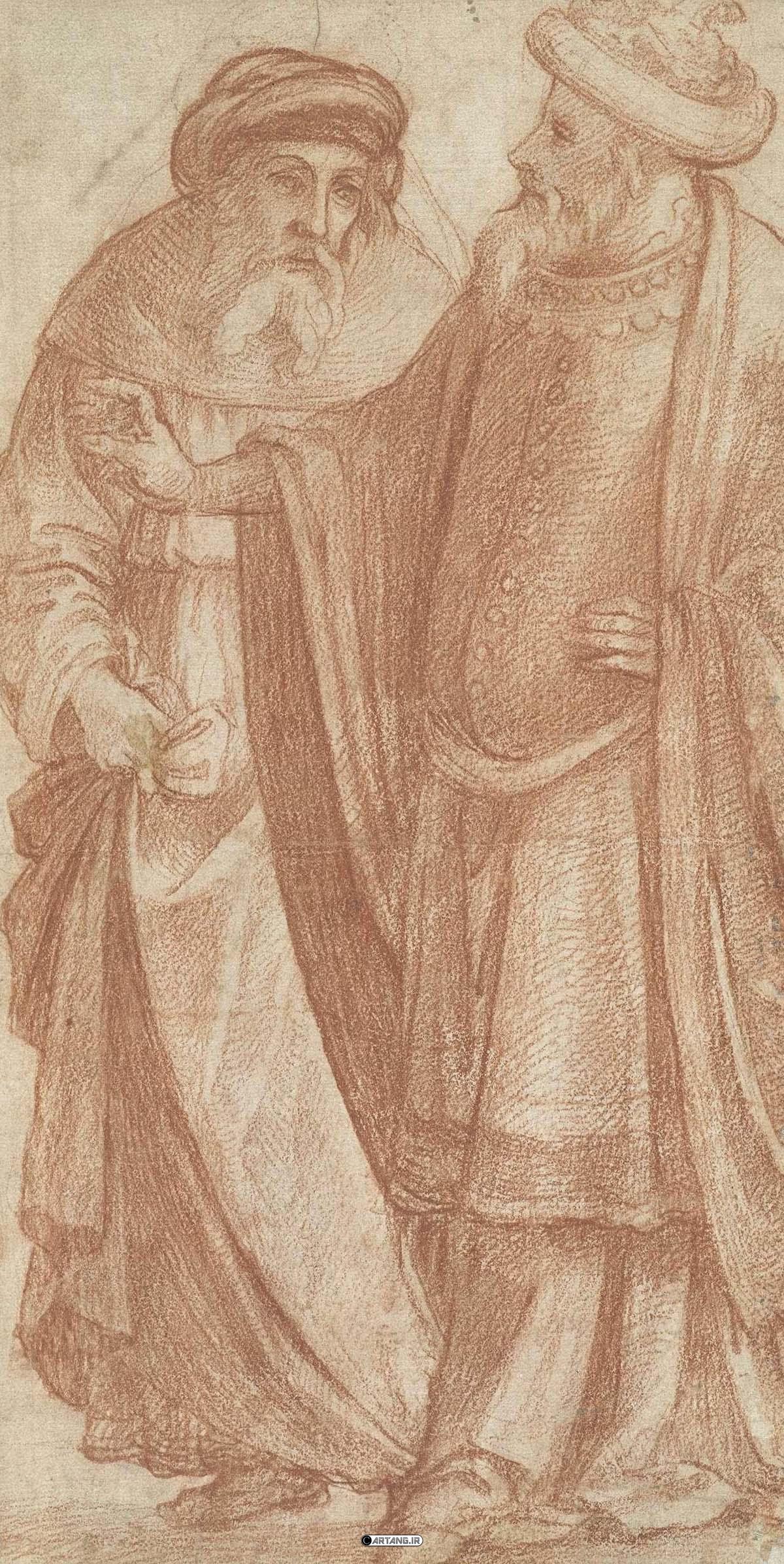 دو مرد شرقی در حال گفت و گو اثر دومنیکو گرلاندایو