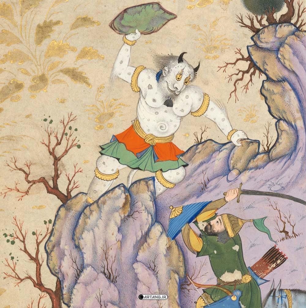 نبرد دیو سپید با افراد طهمورث