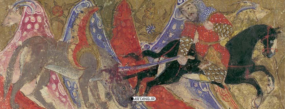 نقاشی اسطورههای ایرانی در شاهنامه 24 نقاشی گشتاسب