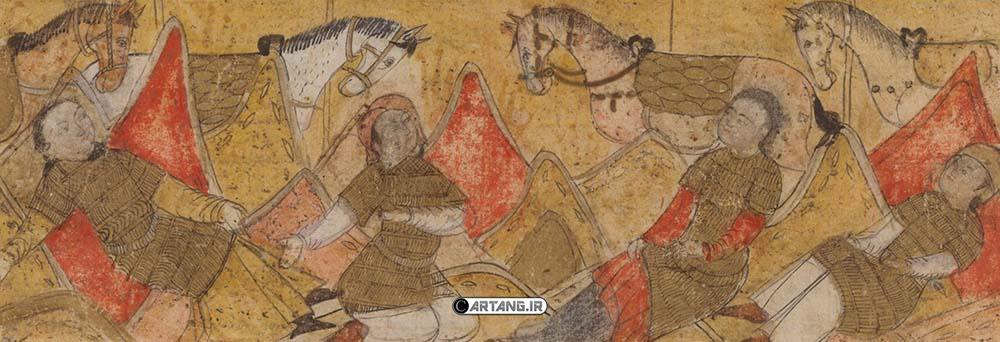 نقاشی اسطورههای ایرانی در شاهنامه 23 کیخسرو در کوهستان