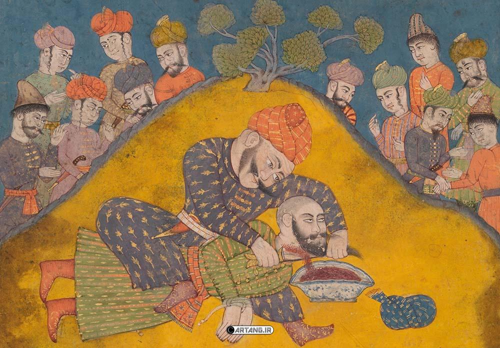 نقاشی اسطورههای ایرانی در شاهنامه 5 مرگ سیاوش در شاهنامه