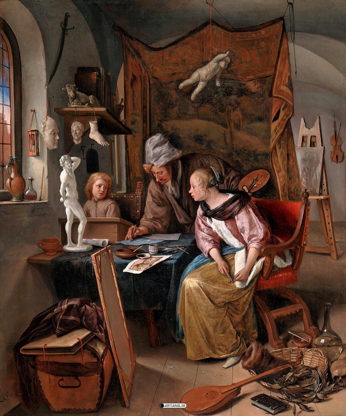 کارگاه هنری آموزش طراحی و نقاشی ساده 1 کارگاه نقاشی