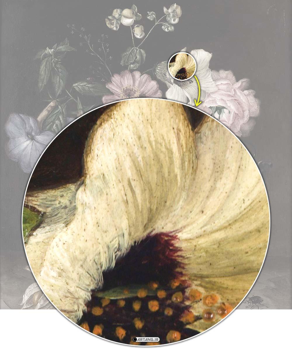 نقاشی گلها با تکنیک رنگ روغن