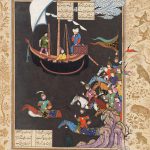 گذر فریدون از دجله برای نبرد با ضحاک 19 گذر فریدون از دجله برای نبرد با ضحاک اثر رضا عباسی